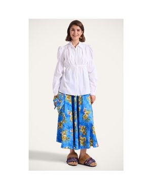 La DoubleJ Drawstring Skirt - White