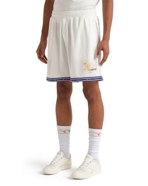 Diadora Legacy Embroidered Piqué Soccer Shorts - Multicolor