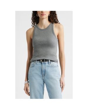 Nordstrom Everyday Cotton Rib Tank - Gray