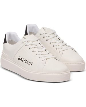 Balmain B-Court Leather Sneakers - White