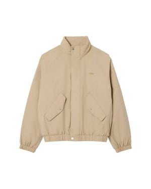 Lacoste Water Repellent Insulated Bomber Jacket - Natural