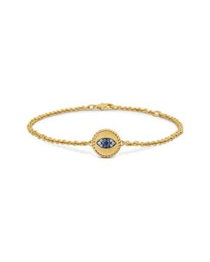 David Yurman Cable Collectibles Diamond & Sapphire Evil Eye Bracelet - Multicolor