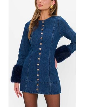 Show Me Your Mumu Rockefeller Mini Dress - Blue