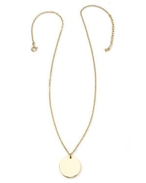 Cufflinks Inc. Engravable Goldtone Pendant Necklace - Metallic