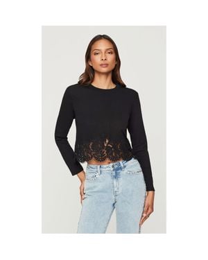 Generation Love Tabitha Lace Combo Top - Black