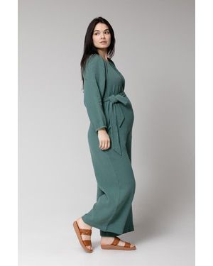 Nom Maternity Alma Nursing Jumpsuit - Green