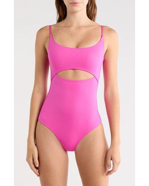 Left On Friday Peak Cutout One-Piece Swimsuit - Pink