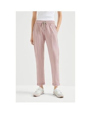 Brunello Cucinelli Track Pants With Monili - Pink