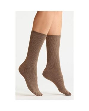 Nordstrom Everyday Rib Crew Socks - Brown