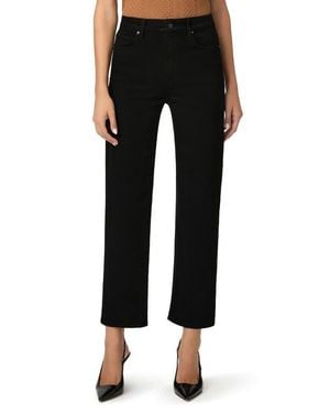 PAIGE Stevie High Waist Ankle Straight Leg Jeans - Black