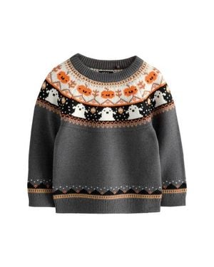 Next Kids' Halloween Fair Isle Sweater - Gray