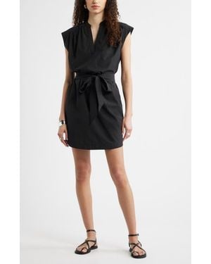 Nordstrom Sleeveless Belted Minidress - Black
