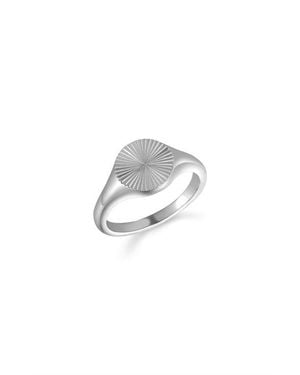 Atolea Sun Signet Ring - Metallic