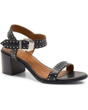 Free People Buckle Up Ankle Strap Sandal - Metallic