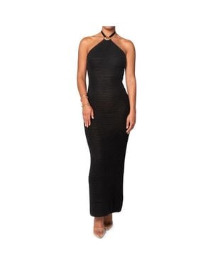 JLUXLABEL Overseas Halter Maxi Dress - Black