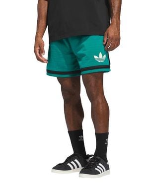 adidas Originals Warp Knit Mesh Basketball Shorts - Green