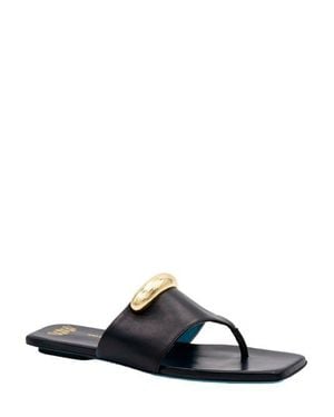 Valentina Rangoni Circe Thong Flat Sandal - Blue