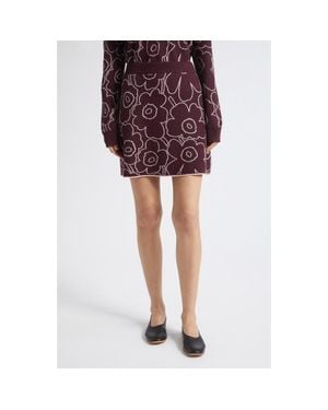 Marimekko Tostva Pirto Unko Wool Blend Skirt - Purple