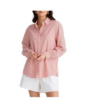Brave+True Audrey Stripe Shirt - Red