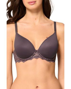 Simone Perele Caresse Underwire Plunge Bra - Gray