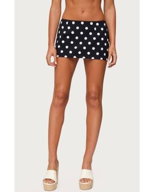 Edikted Noreen Polka Dot Low Rise Miniskort - Blue