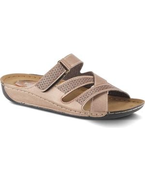 Flexus by Spring Step Karl Slide Sandal - Brown