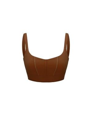 Pcfg Bra With Stitch Detail - Brown