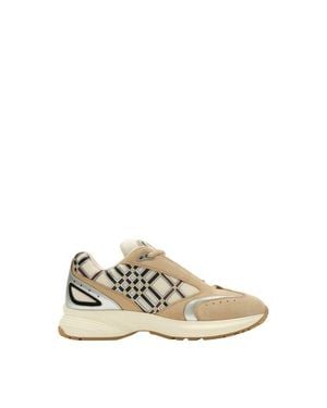Burberry Nylon, Suede And Leather Eclipse Sneakers - White