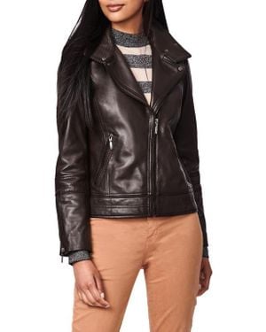 Bernardo Leather Moto Jacket - Black