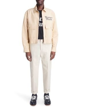 KENZO Verdy Logo Cotton & Nylon Jacket - White
