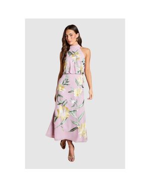 Coast Floral Embroidery Midi Dress - White