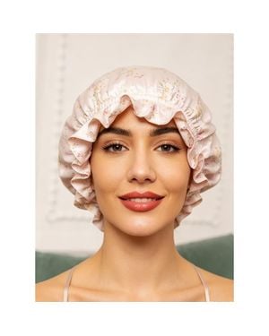 SILKSILKY Pure Silk Double Layer Bonnet With Ribbon - Multicolor