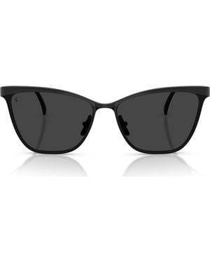 Ferrari 56Mm Polarized Cat Eye Sunglasses - Black