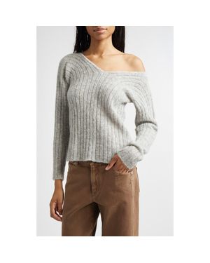 Paloma Wool Vita Alpaca Blend Rib Sweater - Gray