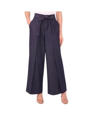 Cece Tie Waist Wide Leg Jeans - Blue