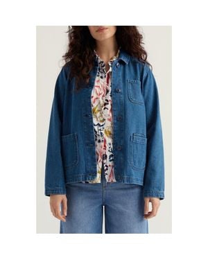 Seasalt Cornwall Reading Rocks Denim Jacket - Blue
