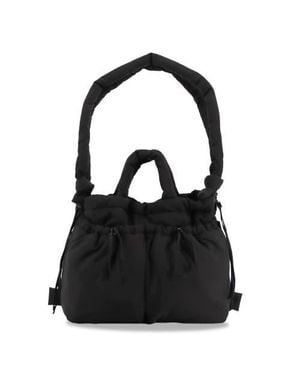 J World Puffy Convertible Tote With Adjustable Handles - Black