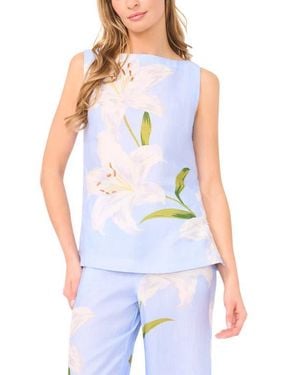 Ted Baker Matia Floral Print Sleeveless Top - Blue