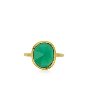 Monica Vinader Mv Siren Stone Medium Ring - Green