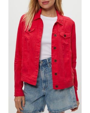 Michael Stars Linen Denim Jacket - Red