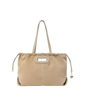 Maje Suede Milpli Tote Bag - Natural