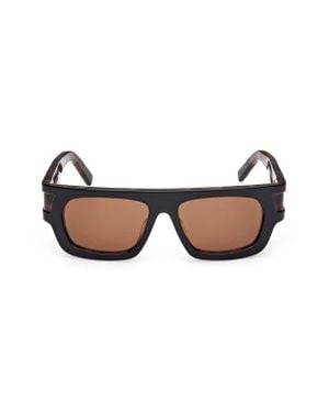 MCM 54Mm Rectangle Sunglasses - Brown
