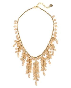 Deepa Gurnani Felice Frontal Necklae - Metallic