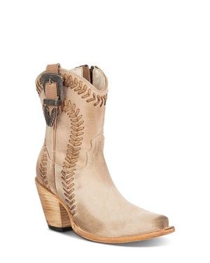 Freebird by Steven Freya Leather Western Bootie - Brown