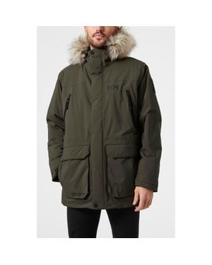 Helly Hansen Reine Waterproof Insulated Parka With Faux Fur Trim Hood - Green