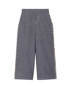 Burberry Cotton Chambray Pants - Gray