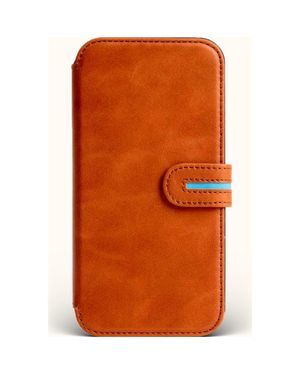 Bluebonnet The Executive Leather Iphone Folio Case - Orange
