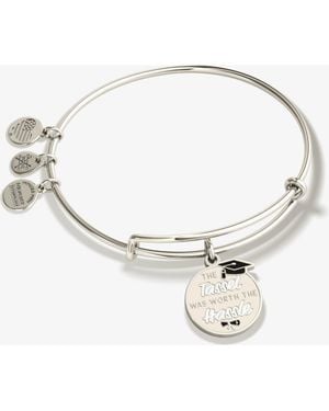 ALEX AND ANI 'The Tassel Was Worth The Hassle' Graduation Charm Bangle - Metallic