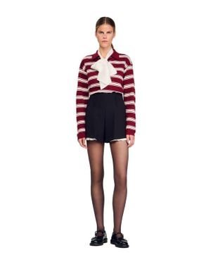 Sandro Tailored Flounced Shorts