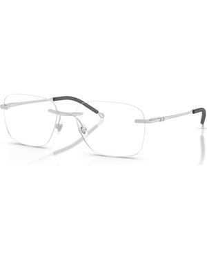 DIESEL 55Mm Rectangle Optical Glasses - Metallic